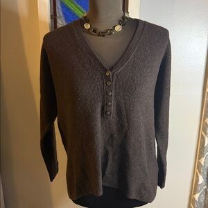 Madewell Brown V-Neck Sweater